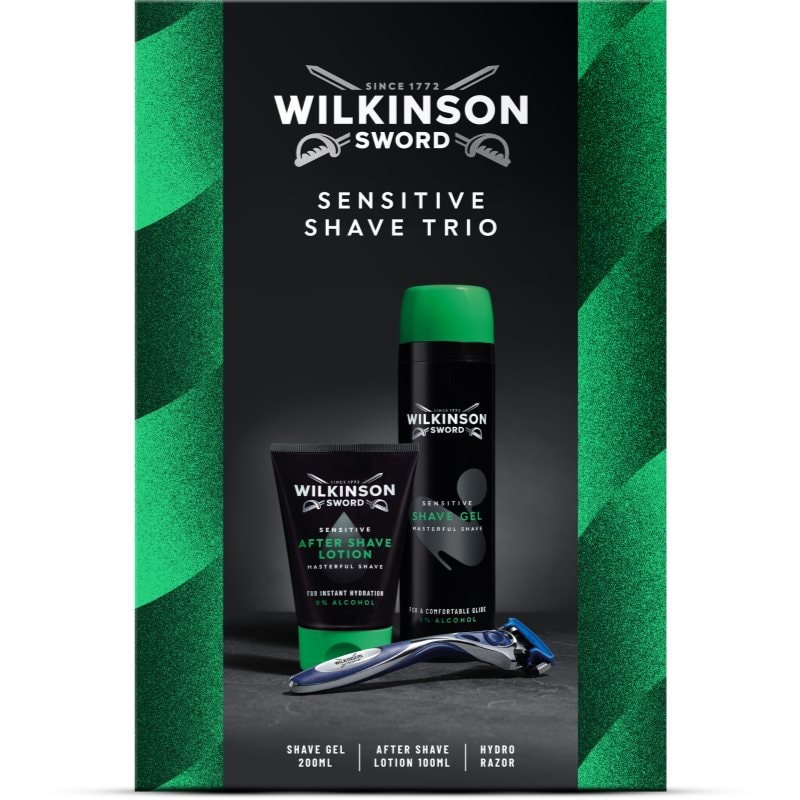 Wilkinson Sword Sensitive Shave Trio подаръчен комплект бръснене - Комплект - Сравни цени от 1 магазин с безплатна доставка