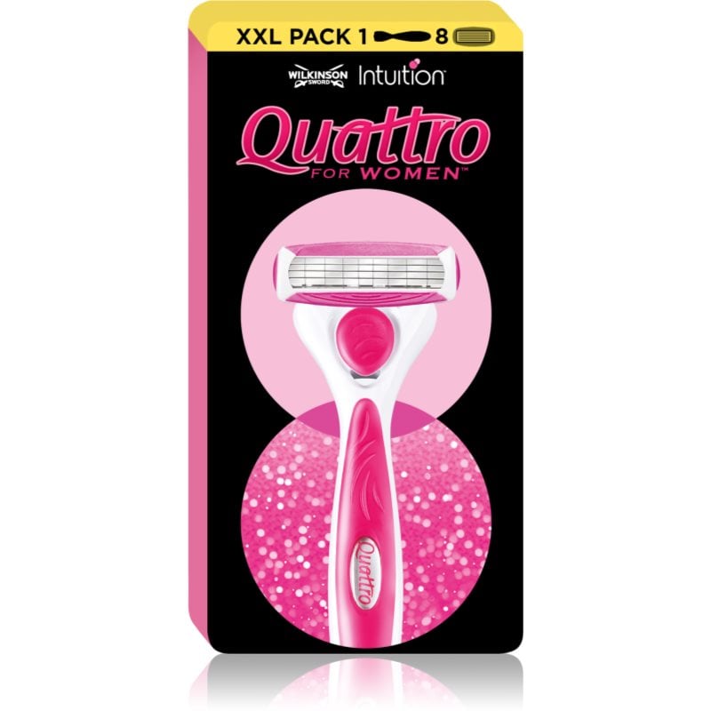 Wilkinson Sword Quattro for Women Aloe & Vit. E самобръсначка Резервни остриета 8 СК