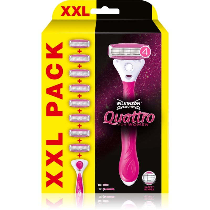 Wilkinson Sword Wilkinson Sword Quattro for Women Aloe & Vit. E самобръсначка Резервни остриета 8 СК - Дамски парфюм - Сравни цени от 1 магазин с безплатна доставка