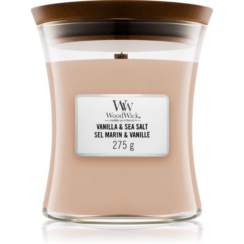 Woodwick Vanilla & Sea Salt ароматна свещ с дървен фитил 275 гр. - Аромат - Сравни цени от 1 магазин с безплатна доставка