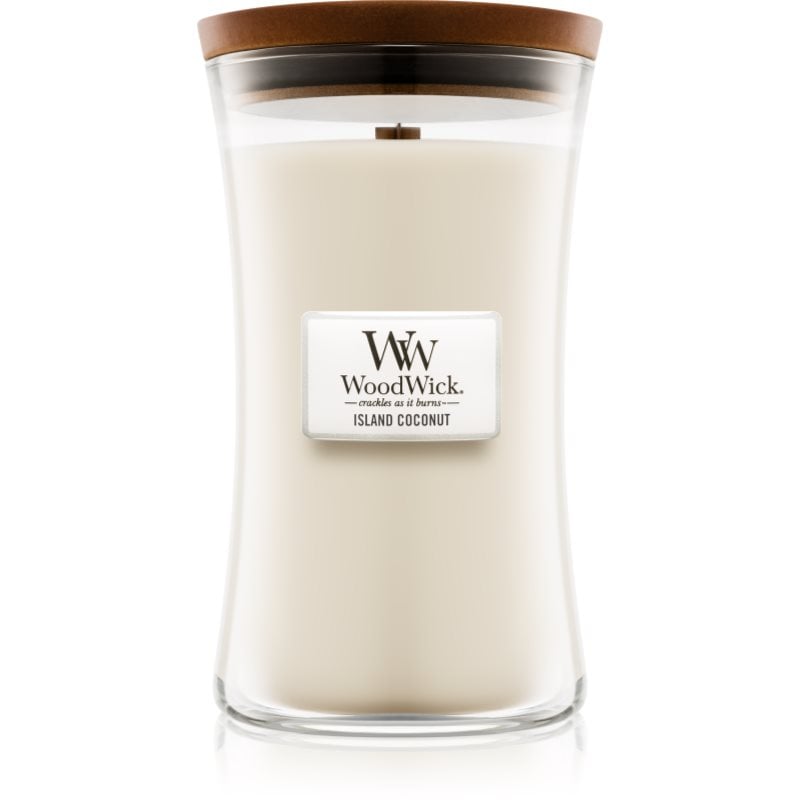 Woodwick Island Coconut ароматна свещ с дървен фитил 609.5 гр.