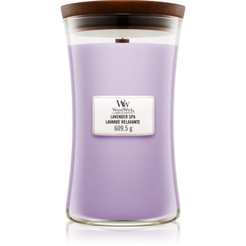 Woodwick Lavender Spa ароматна свещ с дървен фитил 609.5 гр. - Аромат - Сравни цени от 1 магазин с безплатна доставка
