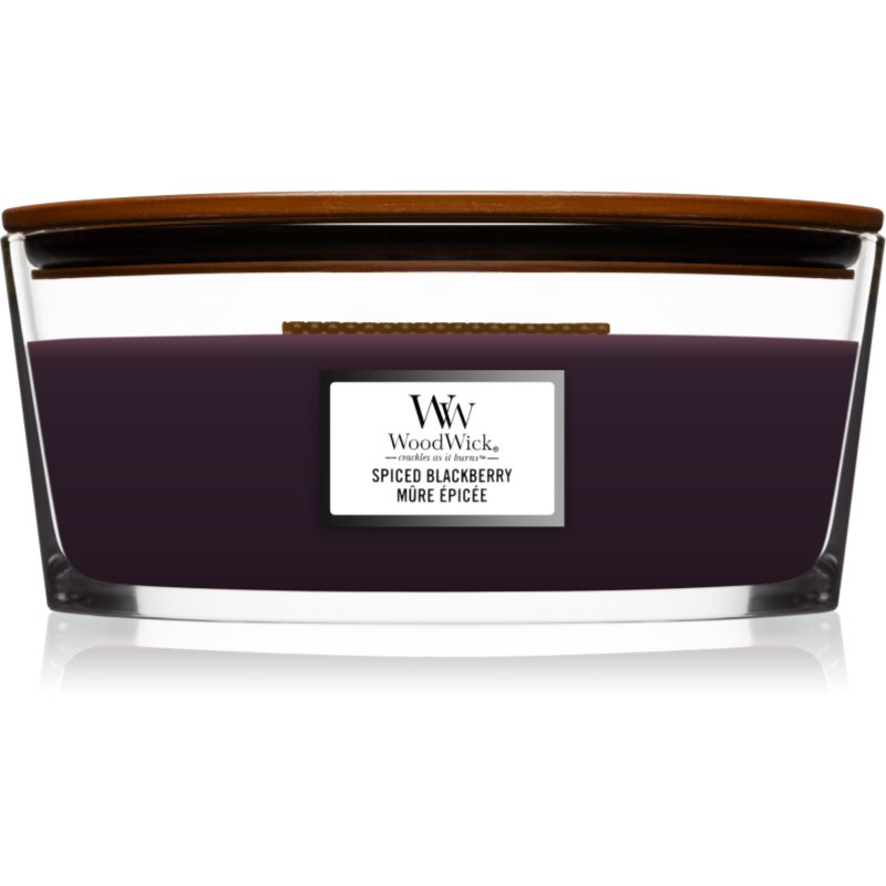 Woodwick Woodwick Spiced Blackberry ароматна свещ с дървен фитил (hearthwick) 453,6 гр. - Унисекс парфюм 6мл - Сравни цени от 1 магазин с безплатна доставка