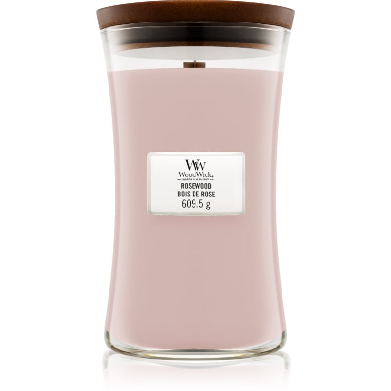 Woodwick Woodwick Rosewood ароматна свещ с дървен фитил 609.5 гр. - Унисекс парфюм 5мл - Сравни цени от 1 магазин с безплатна доставка