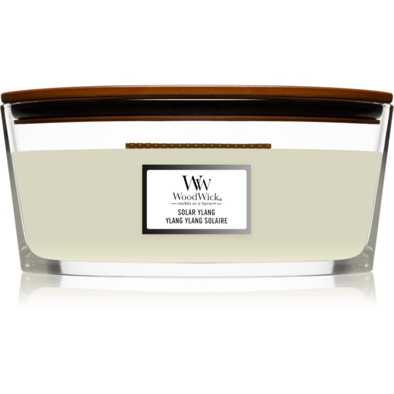 Woodwick Woodwick Solar Ylang ароматна свещ с дървен фитил (hearthwick) 453.6 гр. - Унисекс парфюм 6мл - Сравни цени от 1 магазин с безплатна доставка