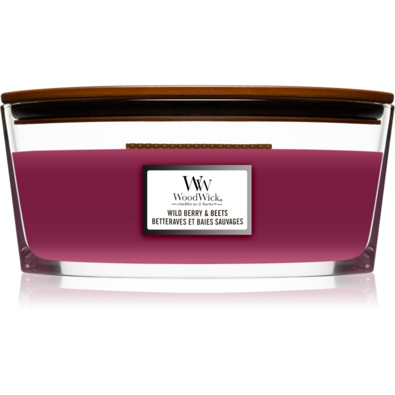 Woodwick Woodwick Wild Berry & Beets ароматна свещ с дървен фитил (hearthwick) 453,6 гр. - Унисекс парфюм 6мл - Сравни цени от 1 магазин с безплатна доставка