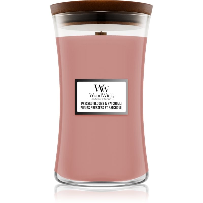 Woodwick Pressed Blooms & Patchouli ароматна свещ с дървен фитил 609.5 гр. - Аромат - Сравни цени от 1 магазин с безплатна доставка