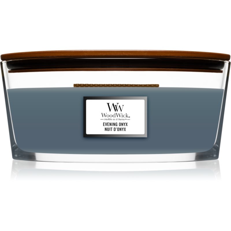Woodwick Woodwick Evening Onyx ароматна свещ с дървен фитил (hearthwick) 453 гр. - Унисекс парфюм 453мл - Сравни цени от 1 магазин с безплатна доставка