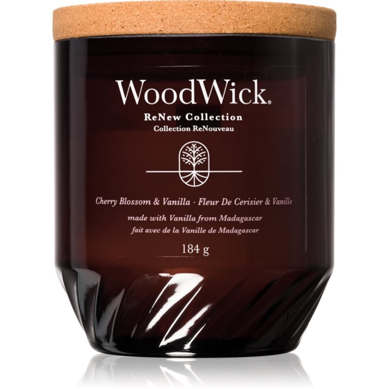 Woodwick Woodwick Cherry Blossom & Vanilla ароматна свещ с дървен фитил 184 гр. - Унисекс парфюм 184мл - Сравни цени от 1 магазин с безплатна доставка
