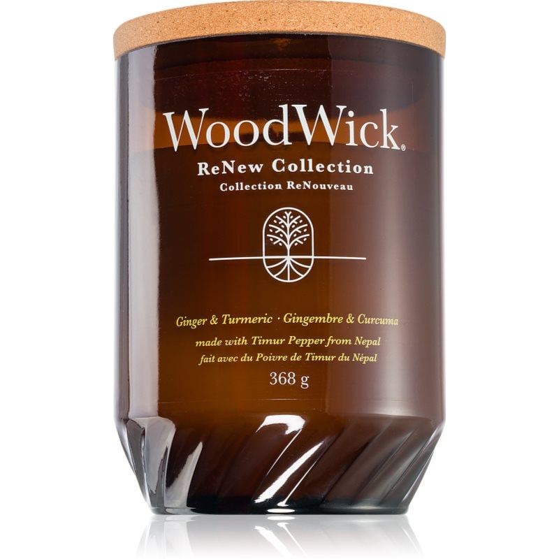 Woodwick Woodwick Renew Ginger & Tumeric ароматна свещ с дървен фитил 368 гр. - Унисекс парфюм 368мл - Сравни цени от 1 магазин с безплатна доставка