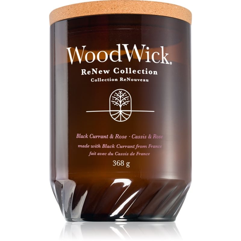 Woodwick Renew Black Currant & Rose ароматна свещ 368 гр. - Аромат - Сравни цени от 1 магазин с безплатна доставка