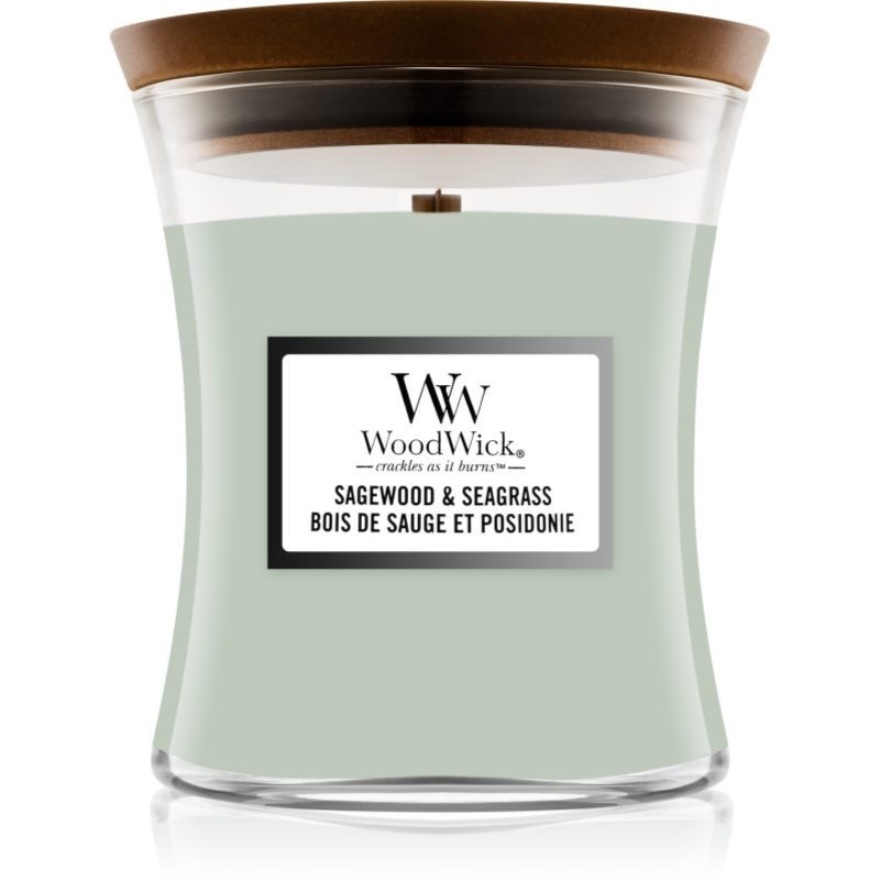 Woodwick Woodwick Sagewood & Seagrass ароматна свещ с дървен фитил 275 гр. - Унисекс парфюм 275мл - Сравни цени от 1 магазин с безплатна доставка