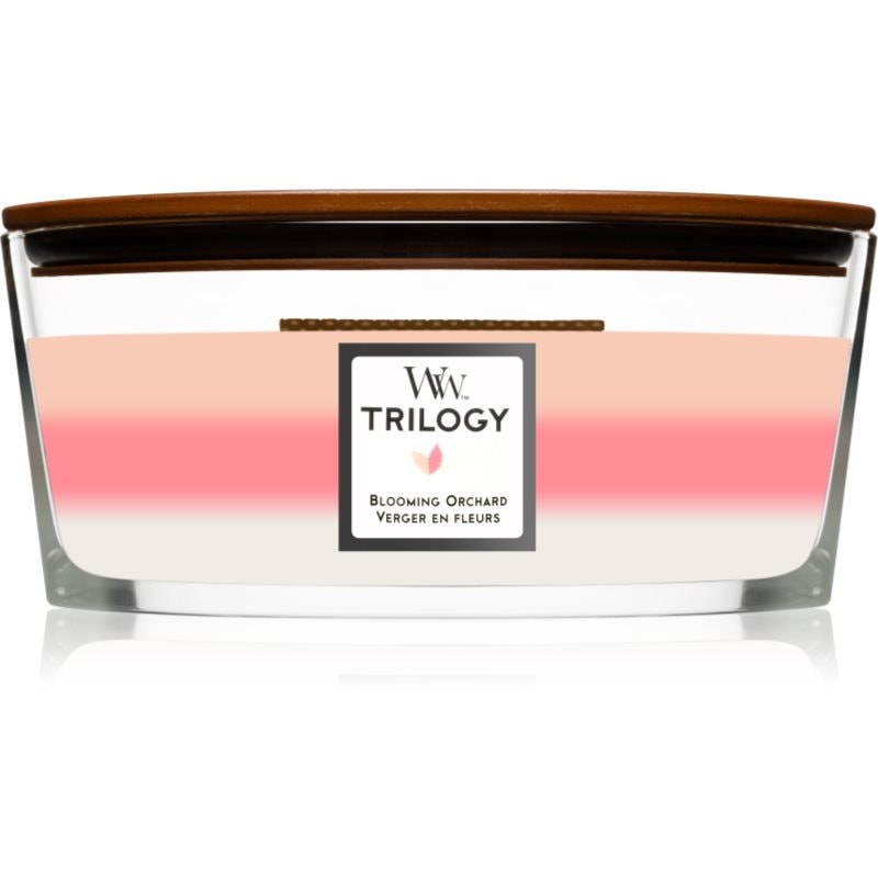 Woodwick Trilogy Blooming Orchard ароматна свещ 453.6 гр. - Аромат - Сравни цени от 1 магазин с безплатна доставка