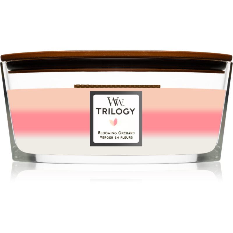 Woodwick Trilogy Blooming Orchard ароматна свещ 453.6 гр. - Аромат - Сравни цени от 1 магазин с безплатна доставка
