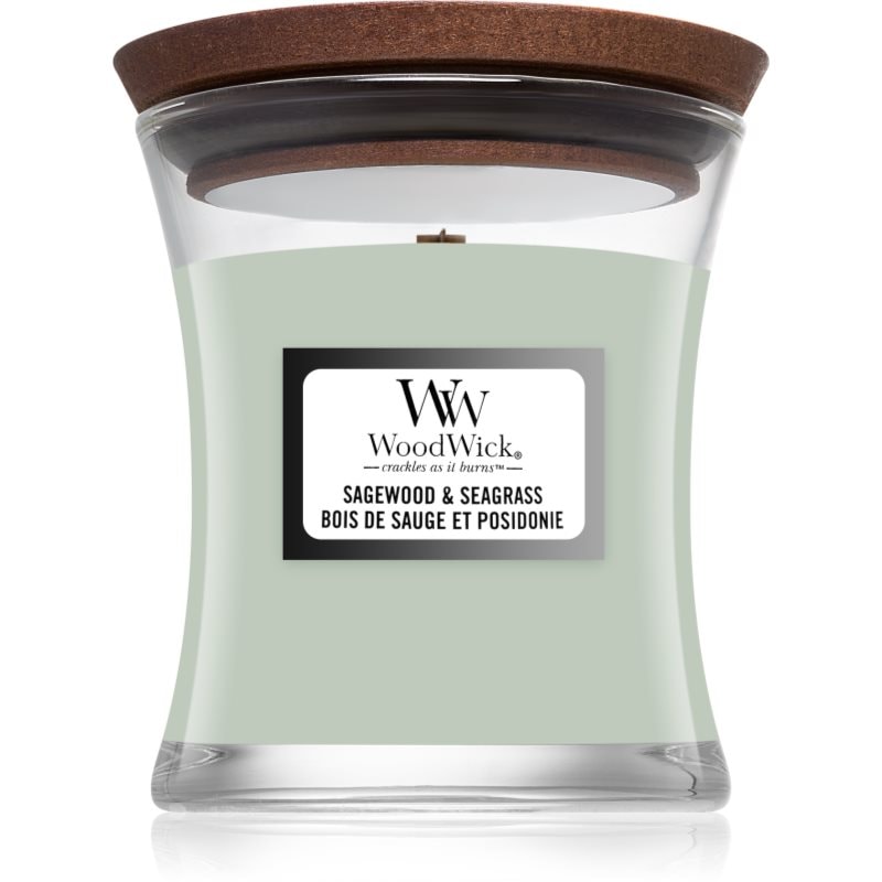 Woodwick Sagewood & Seagrass ароматна свещ с дървен фитил 85 гр. - Аромат - Сравни цени от 1 магазин с безплатна доставка