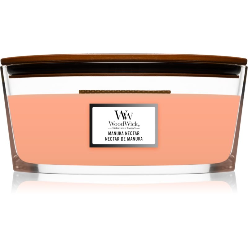 Woodwick Woodwick Manuka Nectar ароматна свещ с дървен фитил (hearthwick) 453,6 гр. - Унисекс парфюм 6мл - Сравни цени от 1 магазин с безплатна доставка