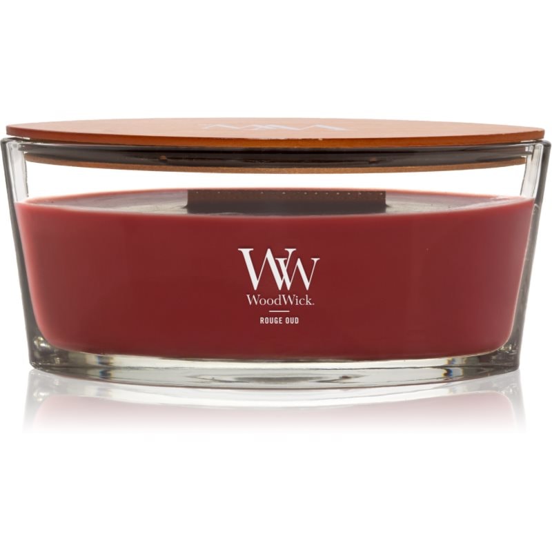 Woodwick Woodwick Opulent Wood Rouge Oud ароматна свещ с дървен фитил 453.6 гр. - Унисекс парфюм 6мл - Сравни цени от 1 магазин с безплатна доставка