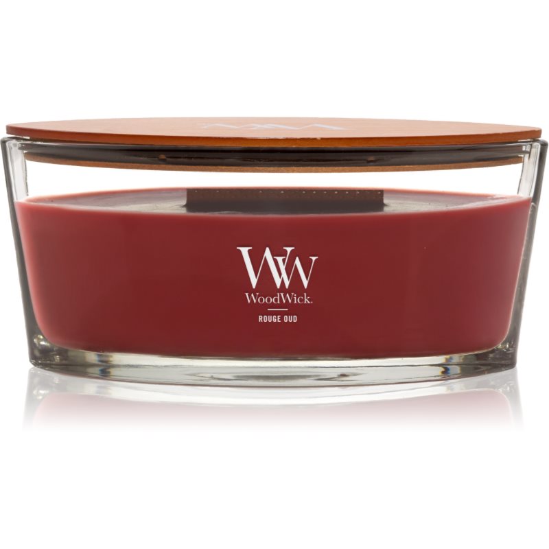 Woodwick Opulent Wood Rouge Oud ароматна свещ с дървен фитил 453.6 гр. - Аромат - Сравни цени от 1 магазин с безплатна доставка