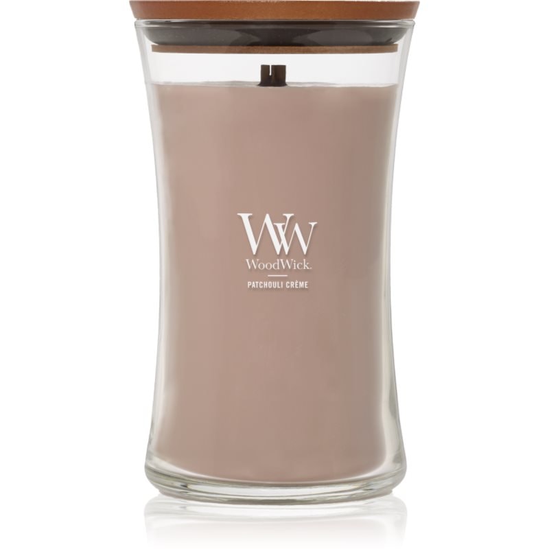 Woodwick Opulent Wood Patchouli Creme ароматна свещ с дървен фитил 609.5 гр. - Аромат - Сравни цени от 1 магазин с безплатна доставка