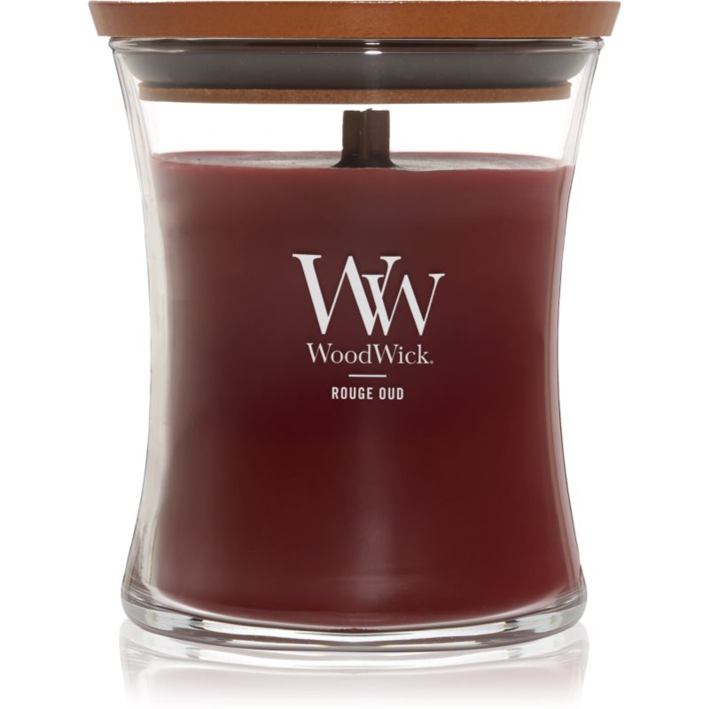 Woodwick Woodwick Opulent Wood Rouge Oud ароматна свещ с дървен фитил 275 гр. - Унисекс парфюм 275мл - Сравни цени от 1 магазин с безплатна доставка
