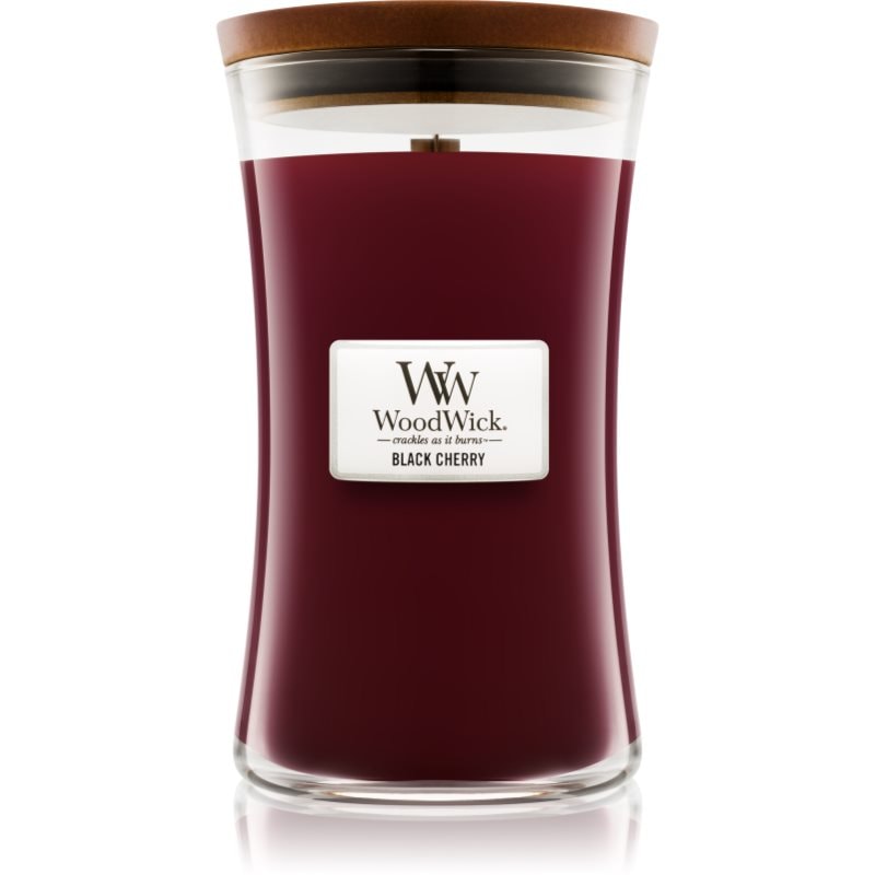 Woodwick Black Cherry ароматна свещ с дървен фитил 609.5 гр. - Аромат - Сравни цени от 1 магазин с безплатна доставка