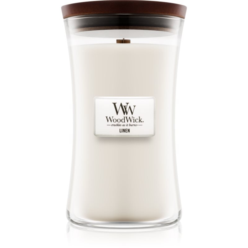 Woodwick Linen ароматна свещ с дървен фитил 609.5 гр. - Аромат - Сравни цени от 1 магазин с безплатна доставка
