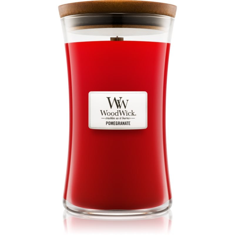 Woodwick Pomegranate ароматна свещ с дървен фитил 609,5 гр.