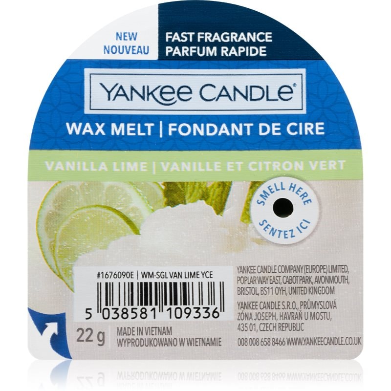 Yankee Candle Vanilla Lime восък за арома-лампа 22 гр. - Аромат - Сравни цени от 1 магазин с безплатна доставка