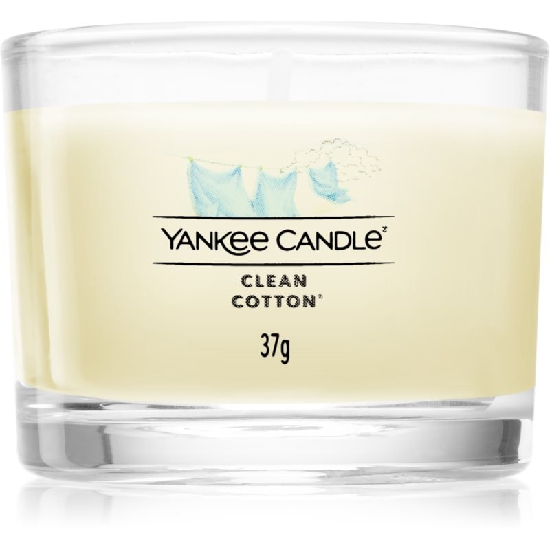 Yankee Candle Clean Cotton вотивна свещ glass 37 гр. - Аромат - Сравни цени от 1 магазин с безплатна доставка