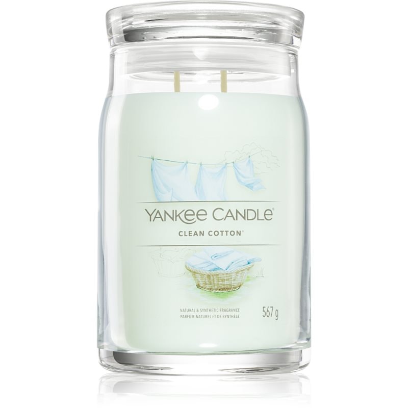 Yankee Candle Clean Cotton ароматна свещ Signature 567 гр. - Аромат - Сравни цени от 1 магазин с безплатна доставка