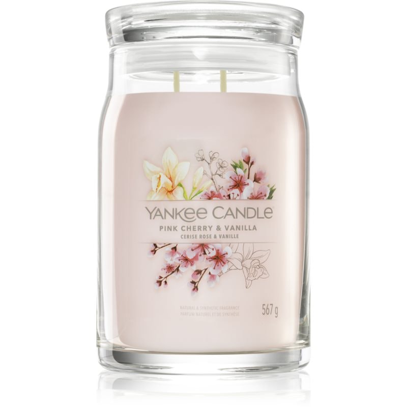 Yankee Candle Pink Cherry & Vanilla ароматна свещ Signature 567 гр. - Аромат - Сравни цени от 1 магазин с безплатна доставка
