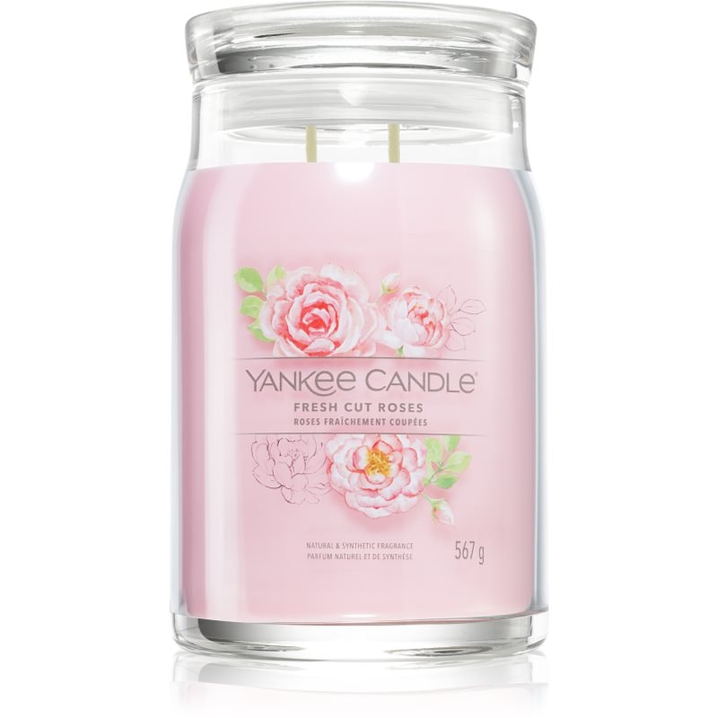 Yankee Candle Fresh Cut Roses ароматна свещ Signature 567 гр. - Аромат - Сравни цени от 1 магазин с безплатна доставка