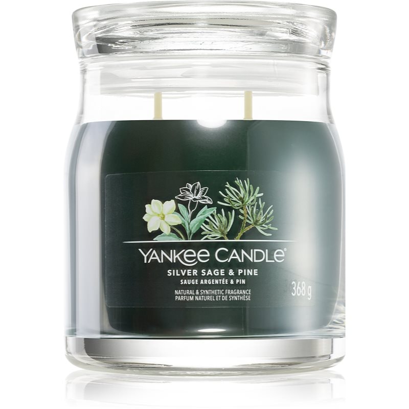 Yankee Candle Silver Sage & Pine ароматна свещ Signature 368 гр. - Аромат - Сравни цени от 1 магазин с безплатна доставка