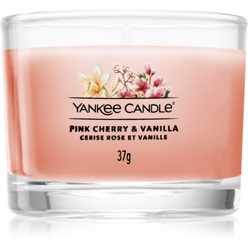 Yankee Candle Pink Cherry & Vanilla вотивна свещ glass 37 гр. - Аромат - Сравни цени от 1 магазин с безплатна доставка