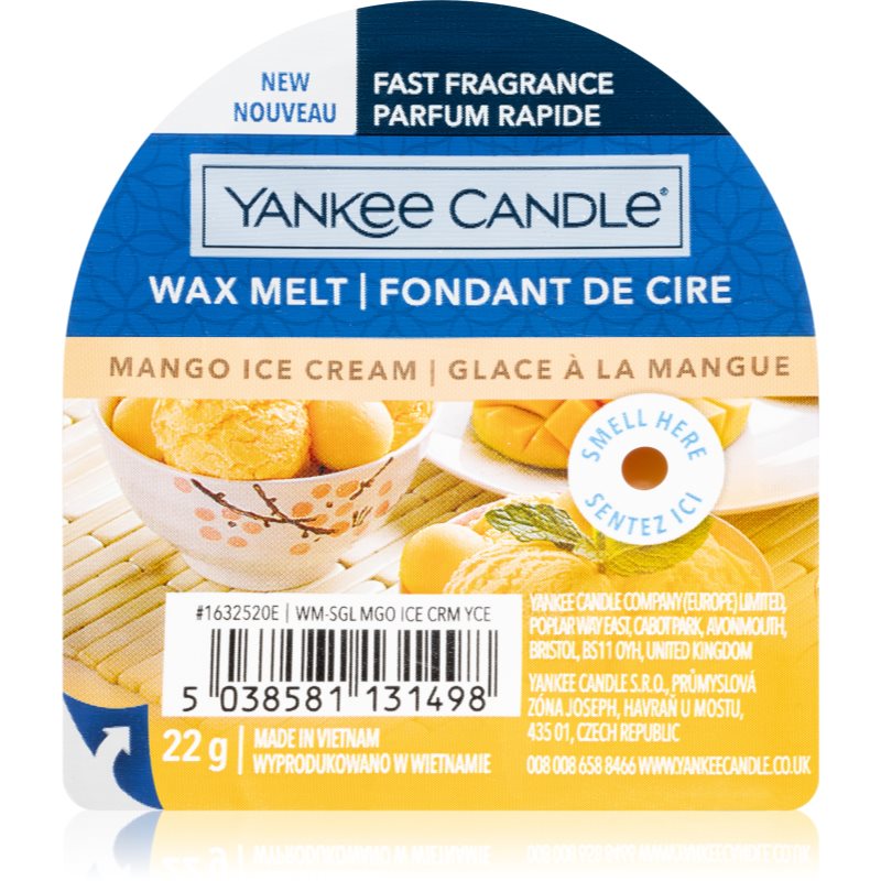 Yankee Candle Mango Ice Cream восък за арома-лампа 22 гр. - Аромат - Сравни цени от 1 магазин с безплатна доставка