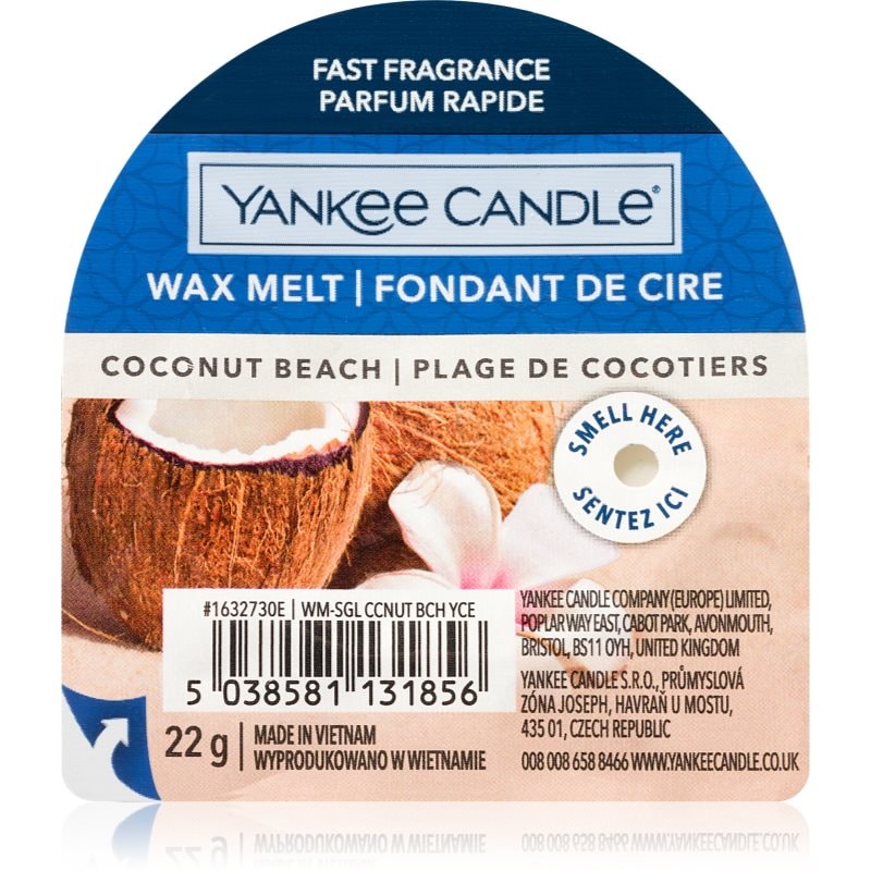 Yankee Candle Coconut Beach восък за арома-лампа 22 гр. - Аромат - Сравни цени от 1 магазин с безплатна доставка