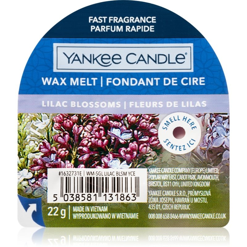 Yankee Candle Yankee Candle Lilac Blossoms восък за арома-лампа 22 гр. - Унисекс парфюм 22мл - Сравни цени от 1 магазин с безплатна доставка