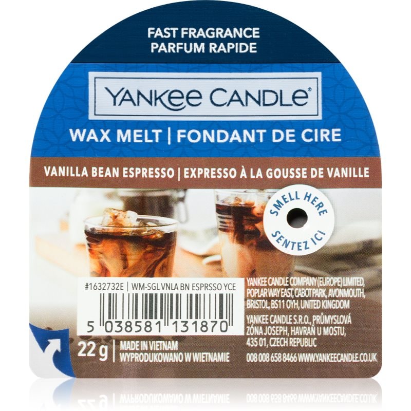 Yankee Candle Vanilla Bean Espresso восък за арома-лампа 22 гр. - Аромат - Сравни цени от 1 магазин с безплатна доставка