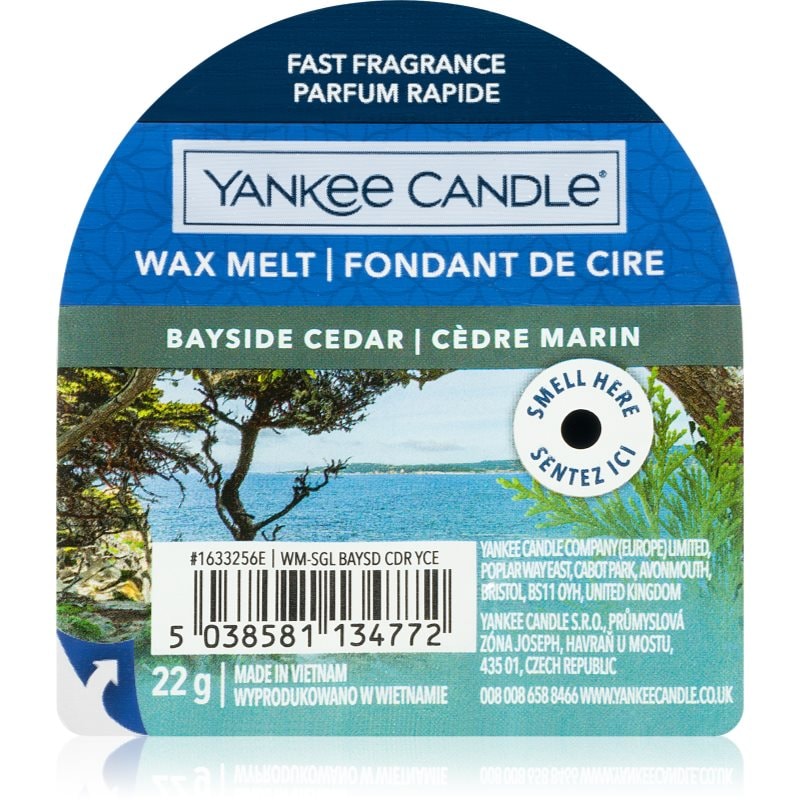 Yankee Candle Bayside Cedar восък за арома-лампа 22 гр. - Аромат - Сравни цени от 1 магазин с безплатна доставка