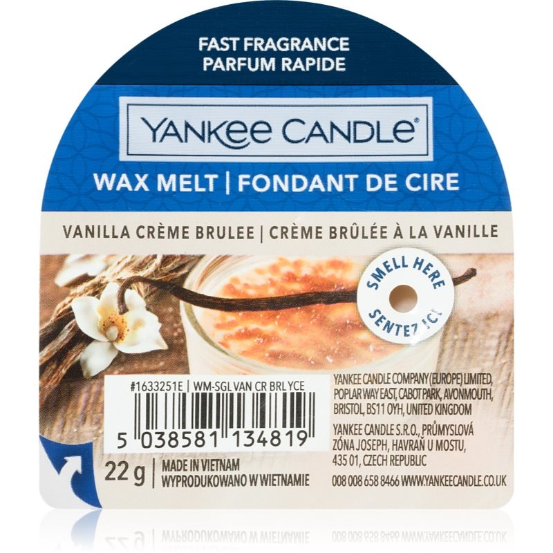 Yankee Candle Vanilla Crème Brûlée восък за арома-лампа 22 гр. - Аромат - Сравни цени от 1 магазин с безплатна доставка