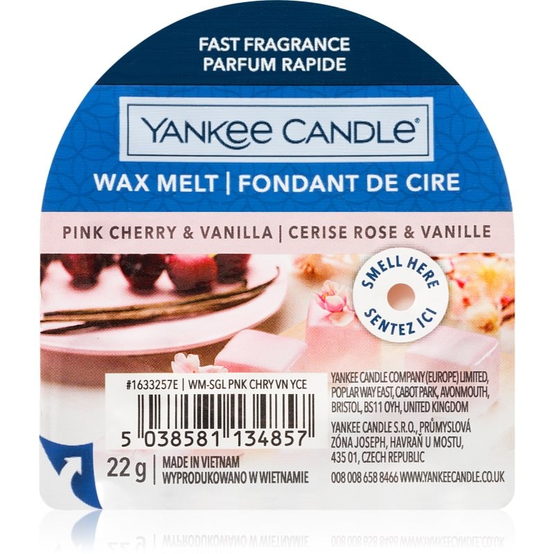 Yankee Candle Pink Cherry & Vanilla восък за арома-лампа 22 гр. - Аромат - Сравни цени от 1 магазин с безплатна доставка