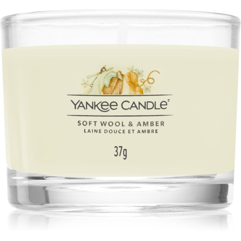 Yankee Candle Soft Wool & Amber вотивна свещ 37 гр. - Аромат - Сравни цени от 1 магазин с безплатна доставка