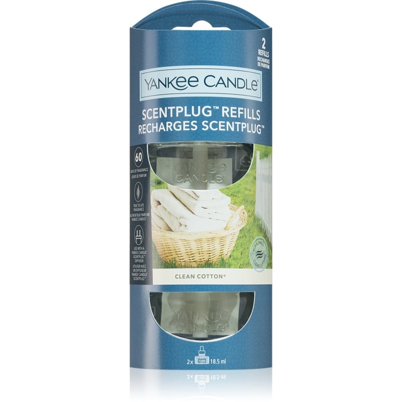 Yankee Candle Yankee Candle Clean Cotton пълнител за електрически дифузер 2x18, - Унисекс парфюм 5мл - Сравни цени от 1 магазин с безплатна доставка
