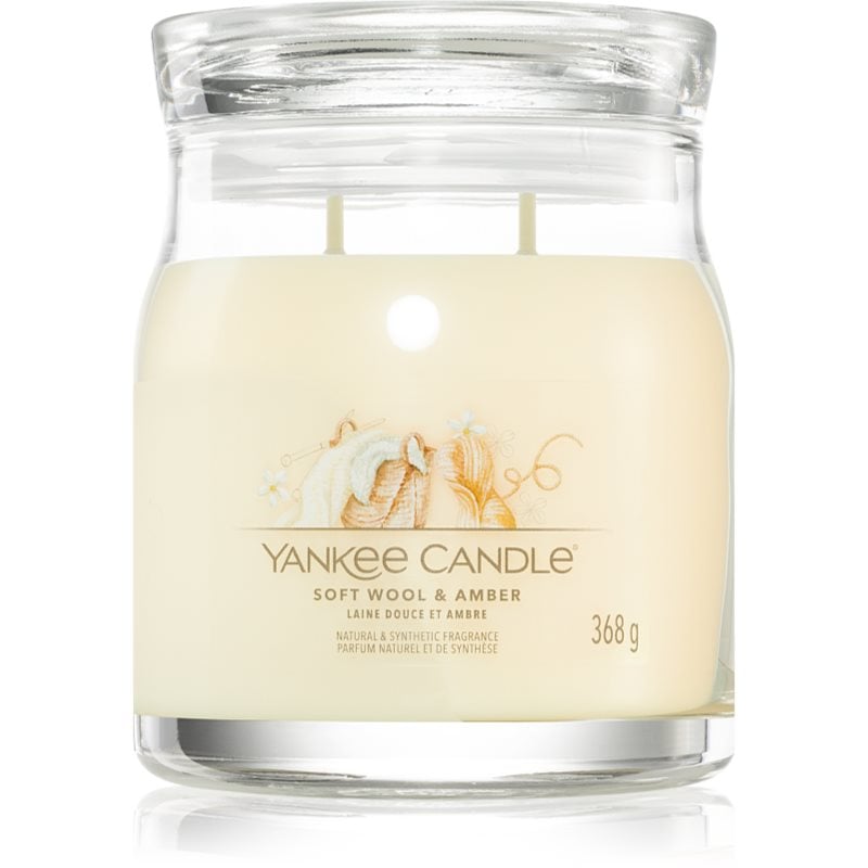 Yankee Candle Soft Wool & Amber ароматна свещ 368 гр.