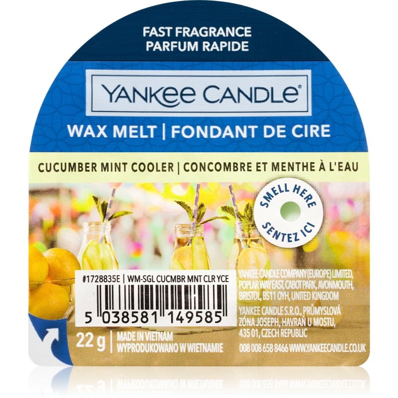 Yankee Candle Cucumber Mint Cooler восък за арома-лампа 22 гр. - Аромат - Сравни цени от 1 магазин с безплатна доставка