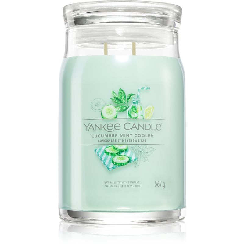 Yankee Candle Cucumber Mint Cooler ароматна свещ Signature 567 гр.