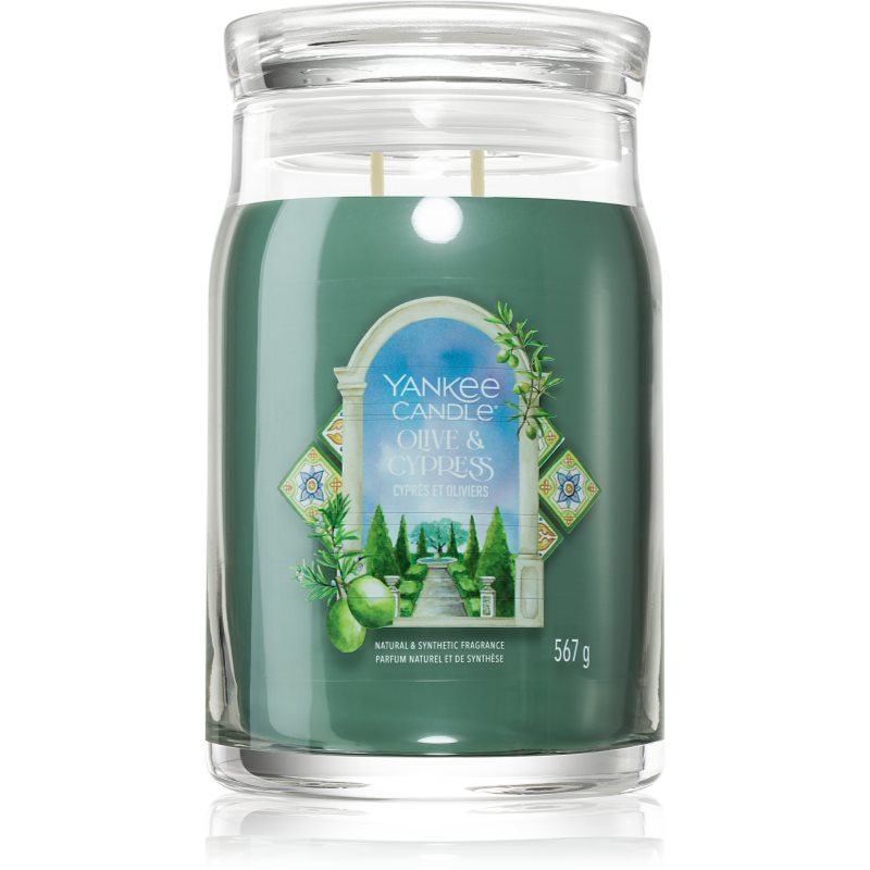 Yankee Candle Olive & Cypress ароматна свещ 567 гр. - Аромат - Сравни цени от 1 магазин с безплатна доставка