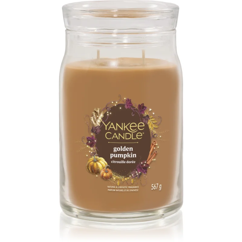 Yankee Candle Golden Pumpkin ароматна свещ Signature 567 гр.