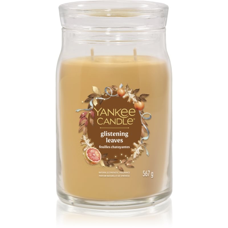 Yankee Candle Yankee Candle Glistening Leaves ароматна свещ Signature 567 гр. - Унисекс парфюм 567мл - Сравни цени от 1 магазин с безплатна доставка