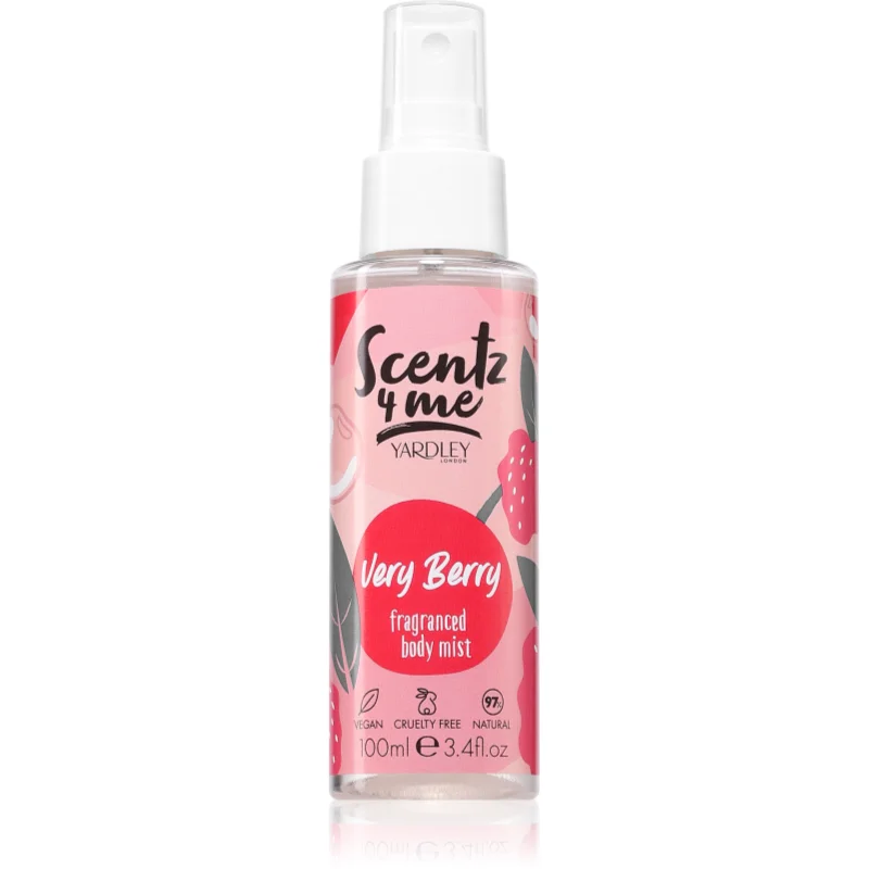 Yardley Scentz 4 Me Very Berry мъгла за тяло за жени - Грижа за тяло - Сравни цени от 1 магазин с безплатна доставка